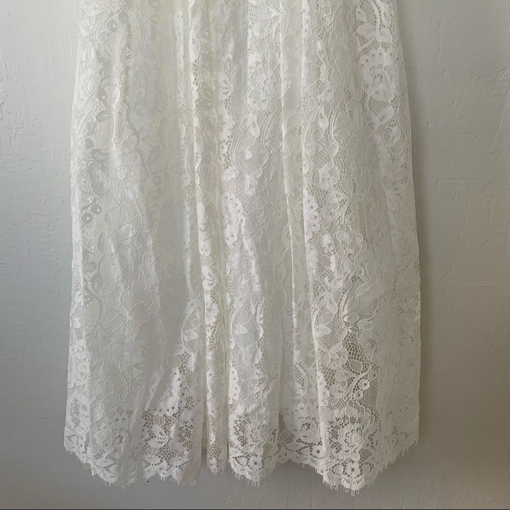 ASOS BRIDAL EDITION Grace Lace Long Sleeve Crop Top Maxi Wedding Dress - Picture 15 of 16